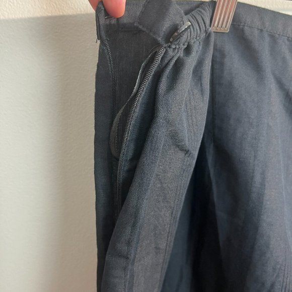 Anna‎ Maxwell Pants 3X Black Linen Cotton Lightweight Cropped Capri Straight - Picture 6 of 11